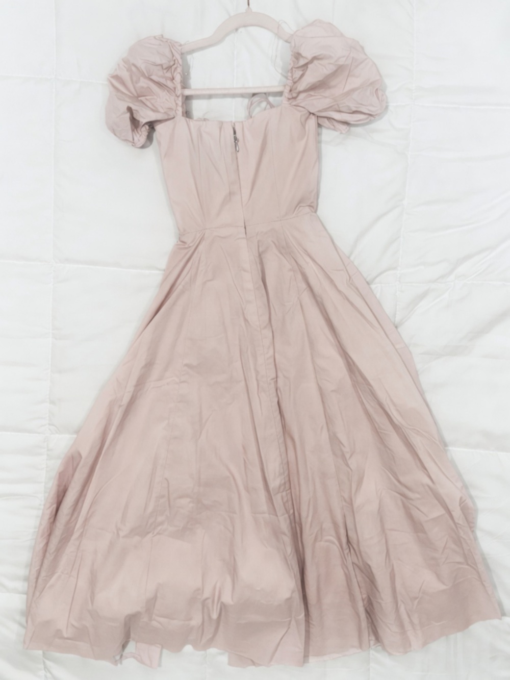 HOUSE OF CB 'Tallulah' Blush Puff Sleeve Midi Sundress /XSmall US2-4 $209 - Picture 7 of 9